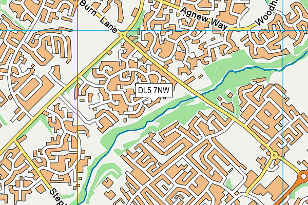 DL5 7NW map - OS VectorMap District (Ordnance Survey)
