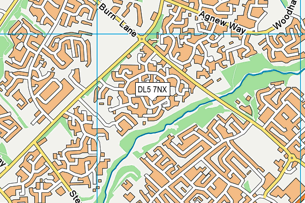 DL5 7NX map - OS VectorMap District (Ordnance Survey)