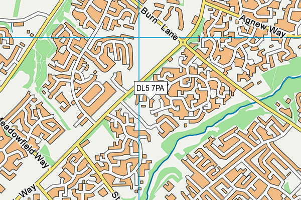DL5 7PA map - OS VectorMap District (Ordnance Survey)