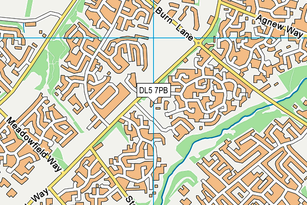 DL5 7PB map - OS VectorMap District (Ordnance Survey)