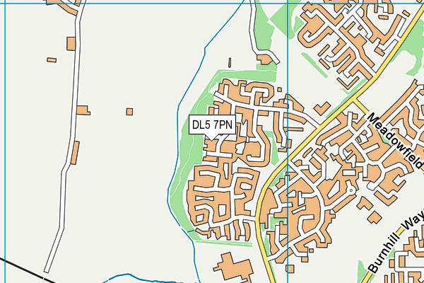DL5 7PN map - OS VectorMap District (Ordnance Survey)