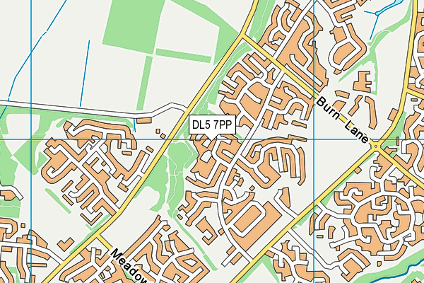 DL5 7PP map - OS VectorMap District (Ordnance Survey)
