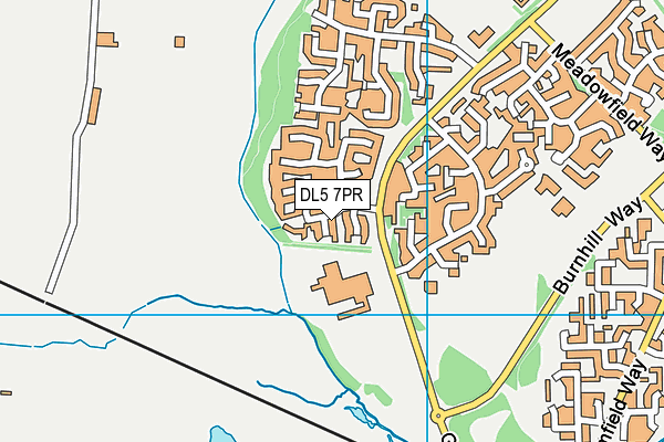 DL5 7PR map - OS VectorMap District (Ordnance Survey)