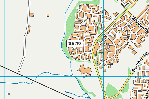 DL5 7PS map - OS VectorMap District (Ordnance Survey)