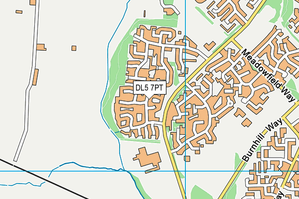 DL5 7PT map - OS VectorMap District (Ordnance Survey)