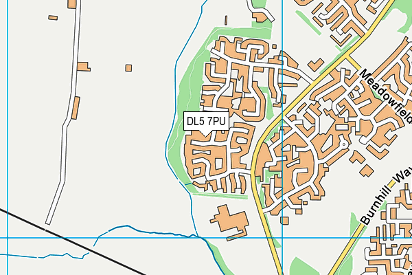DL5 7PU map - OS VectorMap District (Ordnance Survey)