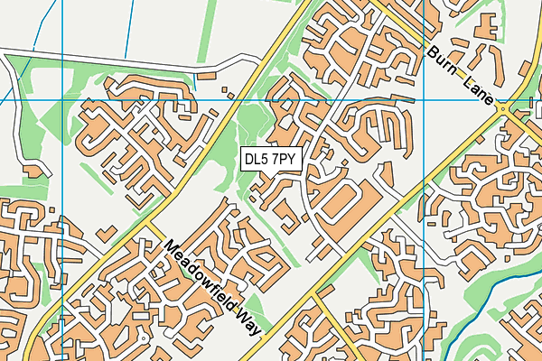 DL5 7PY map - OS VectorMap District (Ordnance Survey)