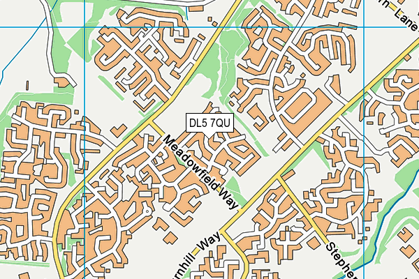 DL5 7QU map - OS VectorMap District (Ordnance Survey)