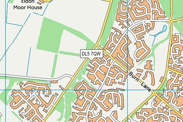 DL5 7QW map - OS VectorMap District (Ordnance Survey)