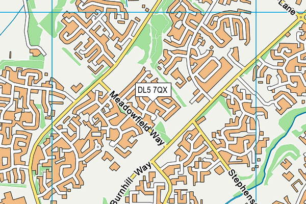 DL5 7QX map - OS VectorMap District (Ordnance Survey)