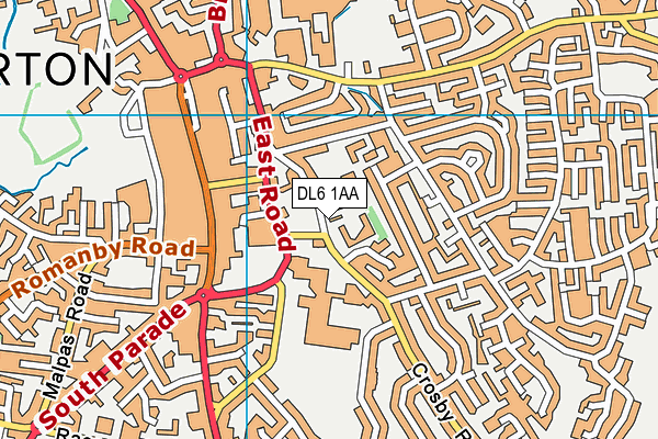 DL6 1AA map - OS VectorMap District (Ordnance Survey)