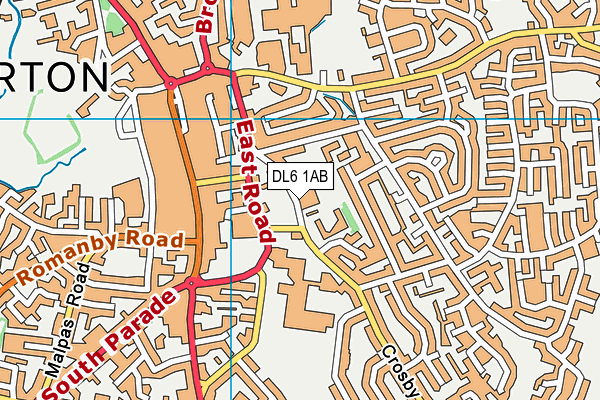 DL6 1AB map - OS VectorMap District (Ordnance Survey)