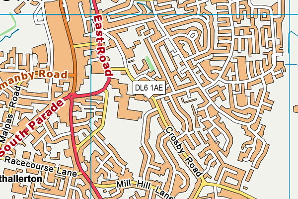 DL6 1AE map - OS VectorMap District (Ordnance Survey)