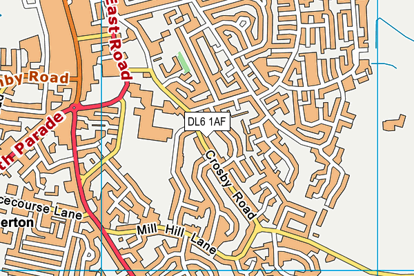 DL6 1AF map - OS VectorMap District (Ordnance Survey)