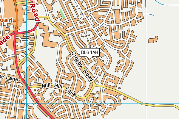 DL6 1AH map - OS VectorMap District (Ordnance Survey)