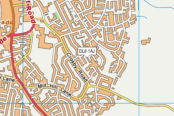 DL6 1AJ map - OS VectorMap District (Ordnance Survey)