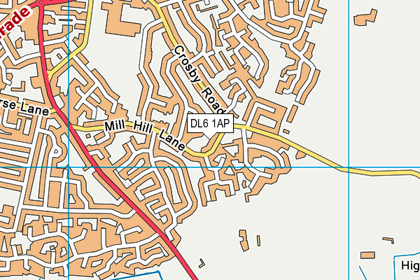 DL6 1AP map - OS VectorMap District (Ordnance Survey)