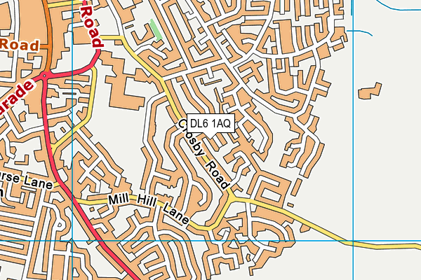 DL6 1AQ map - OS VectorMap District (Ordnance Survey)