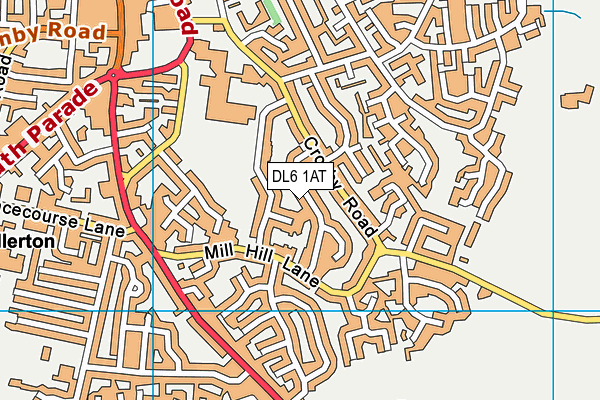 DL6 1AT map - OS VectorMap District (Ordnance Survey)