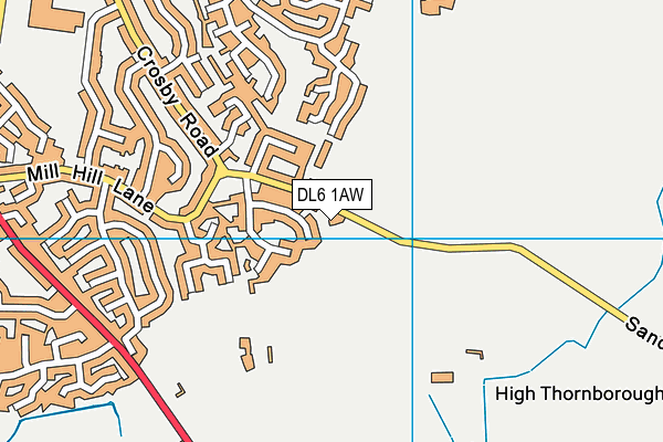 DL6 1AW map - OS VectorMap District (Ordnance Survey)