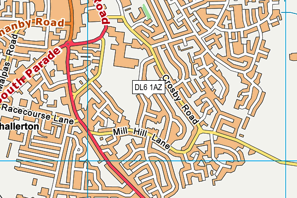 DL6 1AZ map - OS VectorMap District (Ordnance Survey)