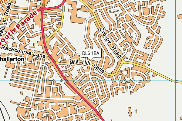 DL6 1BA map - OS VectorMap District (Ordnance Survey)