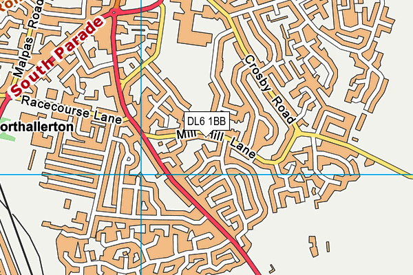 DL6 1BB map - OS VectorMap District (Ordnance Survey)