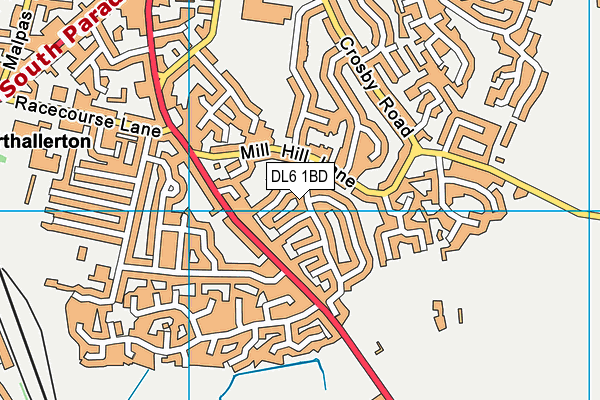 DL6 1BD map - OS VectorMap District (Ordnance Survey)