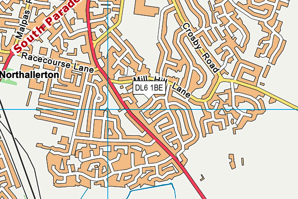 DL6 1BE map - OS VectorMap District (Ordnance Survey)