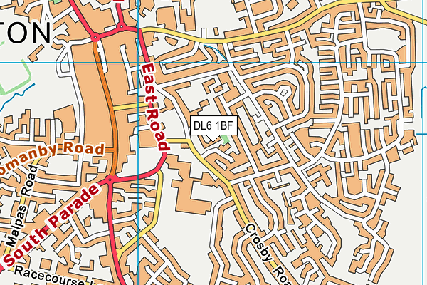 DL6 1BF map - OS VectorMap District (Ordnance Survey)
