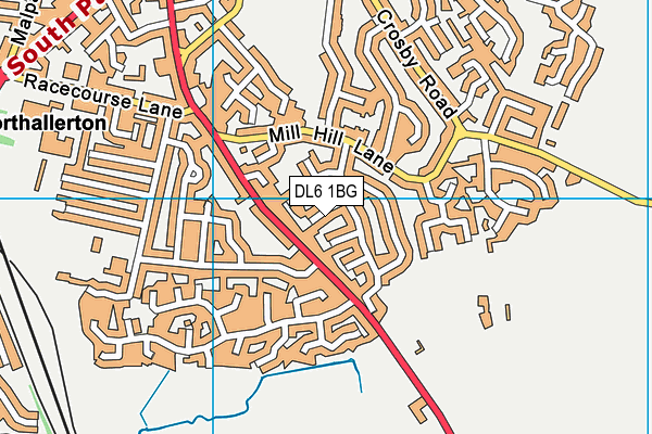 DL6 1BG map - OS VectorMap District (Ordnance Survey)