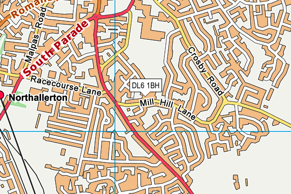 DL6 1BH map - OS VectorMap District (Ordnance Survey)