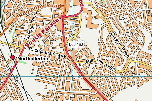 DL6 1BJ map - OS VectorMap District (Ordnance Survey)