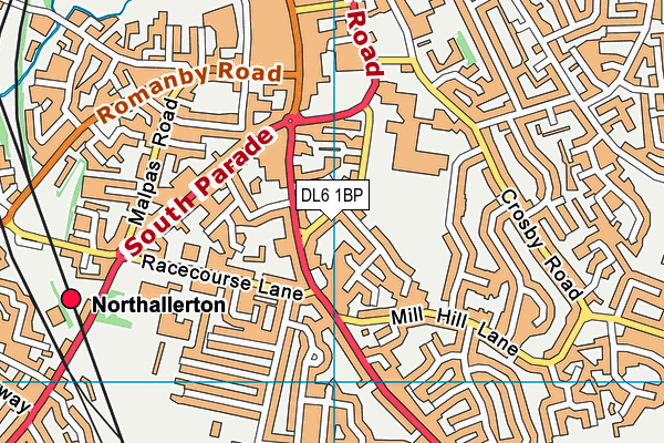 DL6 1BP map - OS VectorMap District (Ordnance Survey)