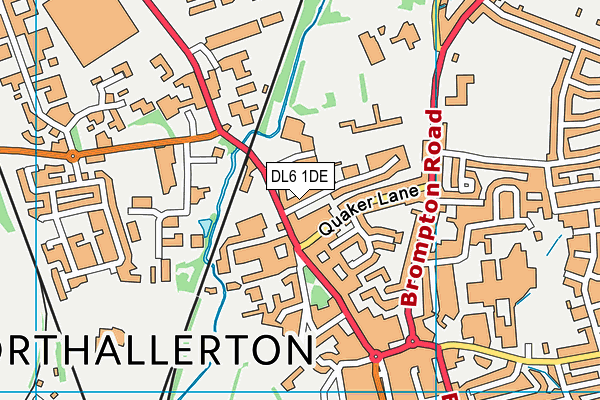 DL6 1DE map - OS VectorMap District (Ordnance Survey)