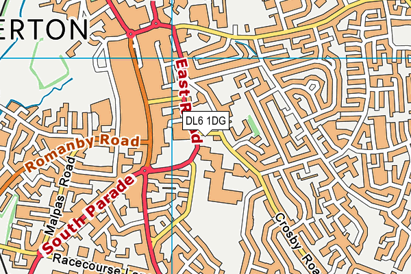 DL6 1DG map - OS VectorMap District (Ordnance Survey)