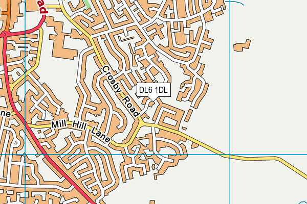 DL6 1DL map - OS VectorMap District (Ordnance Survey)