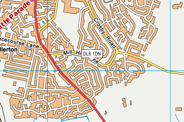 DL6 1DN map - OS VectorMap District (Ordnance Survey)