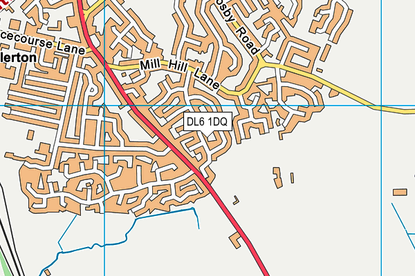 DL6 1DQ map - OS VectorMap District (Ordnance Survey)