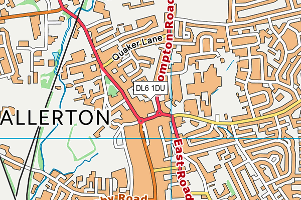 DL6 1DU map - OS VectorMap District (Ordnance Survey)