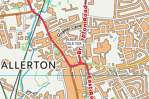 DL6 1DX map - OS VectorMap District (Ordnance Survey)