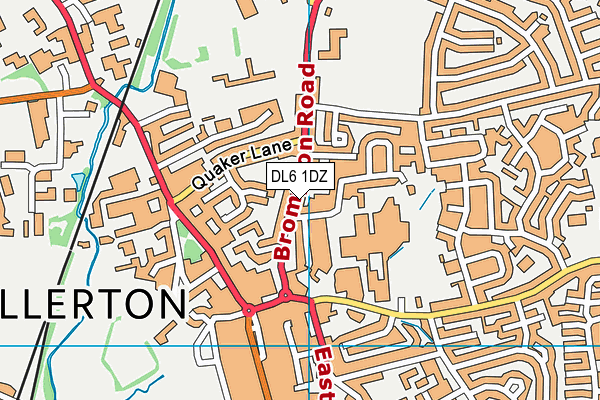 DL6 1DZ map - OS VectorMap District (Ordnance Survey)