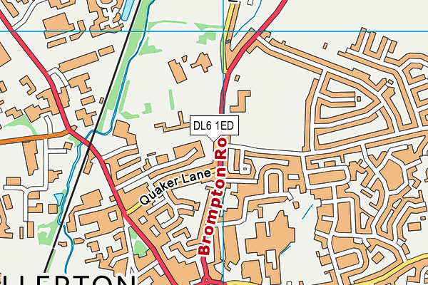 Northallerton School (Closed) map (DL6 1ED) - OS VectorMap District (Ordnance Survey)