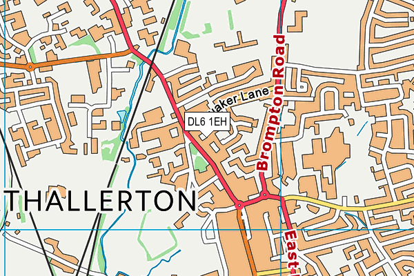 DL6 1EH map - OS VectorMap District (Ordnance Survey)