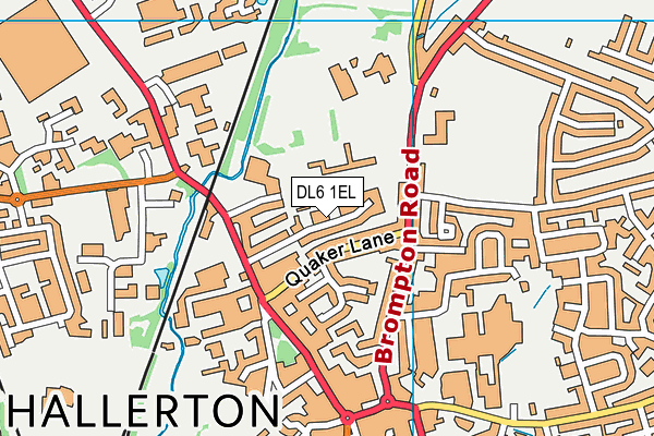 DL6 1EL map - OS VectorMap District (Ordnance Survey)