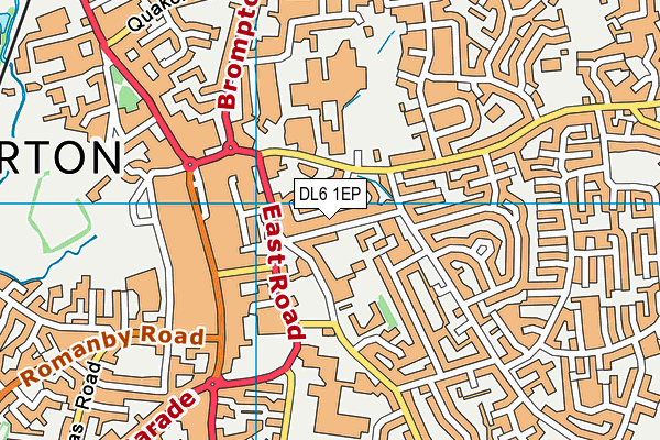 DL6 1EP map - OS VectorMap District (Ordnance Survey)