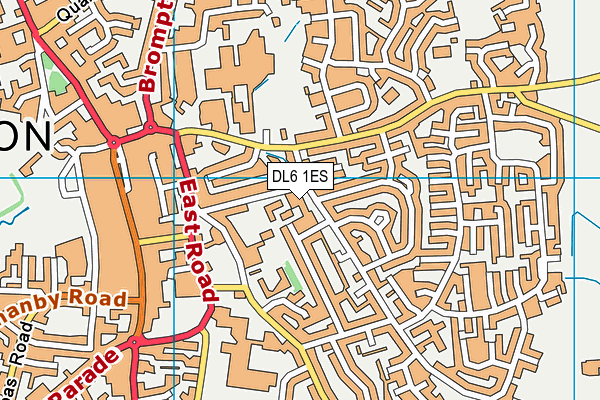 DL6 1ES map - OS VectorMap District (Ordnance Survey)