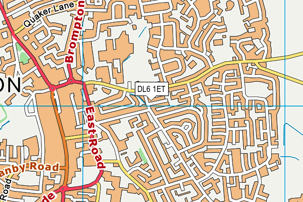 DL6 1ET map - OS VectorMap District (Ordnance Survey)