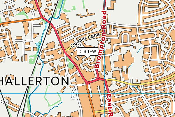 DL6 1EW map - OS VectorMap District (Ordnance Survey)