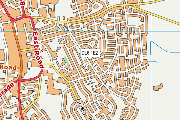 DL6 1EZ map - OS VectorMap District (Ordnance Survey)